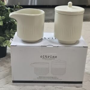 Citrine Cream & Sugar Set - new in box